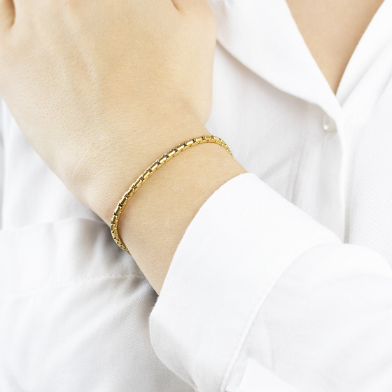 Bransoletka delikatna STAL SZLACHETNA POZŁACANA