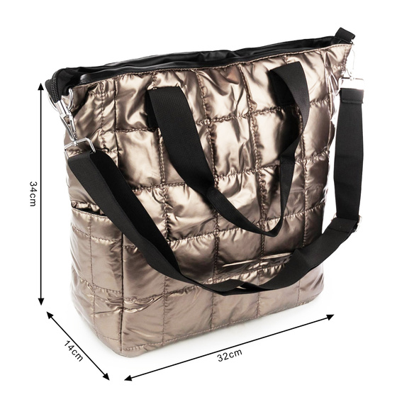 Alessio TOREBKA Damska PIKOWANA TORBA KLASYCZNA Shopper QUILTED