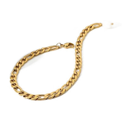 Bransoletka STAL SZLACHETNA POZŁACANA na nogę