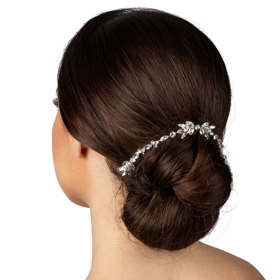 OZDOBA DO WŁOSÓW srebrna ŚLUBNA grzebyk cyrkonie