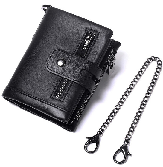 Alessio PORTFEL MĘSKI SKÓRA NATURALNA Block Kart RFID Pudełko PREZENTOWE