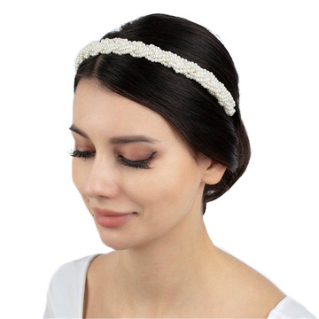 OPASKA DO WŁOSÓW perłowa PEREŁKI sztywna