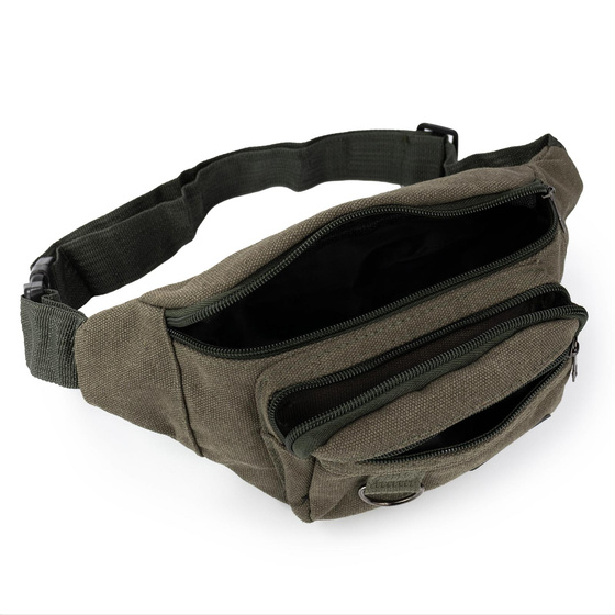 Alessio NERKA Torebka saszetka BIODRÓWKA męska POJEMNA z paskiem