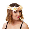 WIANEK na głowę KWIATY brzoskwiniowy ŚLUBNY
