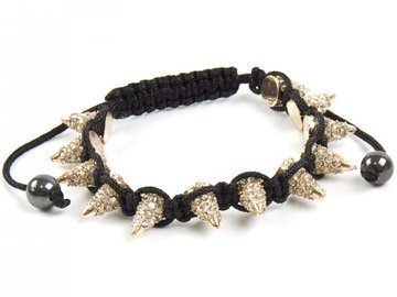 BRANSOLETKA DAMSKA shamballa kolce SZNUREK