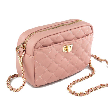 Alessio TOREBKA Damska PIKOWANA CROSSBODY na ramię łańcuszek QUILTED