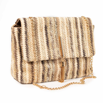 TORBA damska KOPERTÓWKA na ramię pleciona plażowa NA LATO WAKACJE