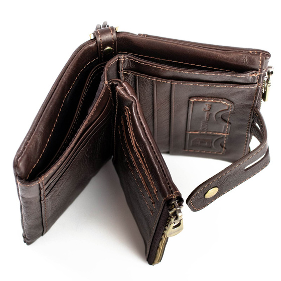 Alessio PORTFEL MĘSKI SKÓRA NATURALNA Block Kart RFID Pudełko PREZENTOWE