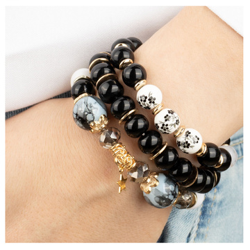 ZESTAW BRANSOLETEK koraliki chwost gwiazdka KOMPLET 3 SZTUKI