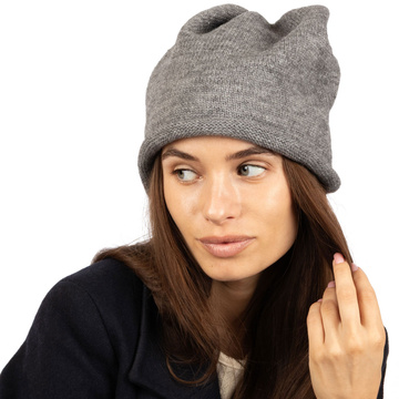 Czapka BEANIE smerfetka oversize damska MŁODZIEŻOWA ZIMOWA