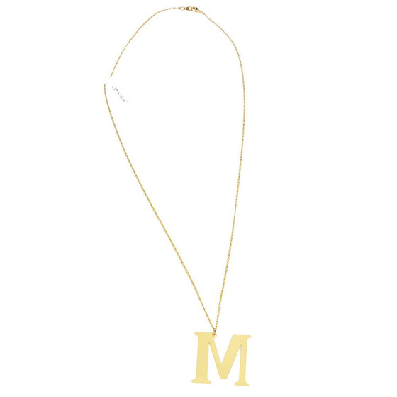 NASZYJNIK damski POZŁACANY 24k litera M duża