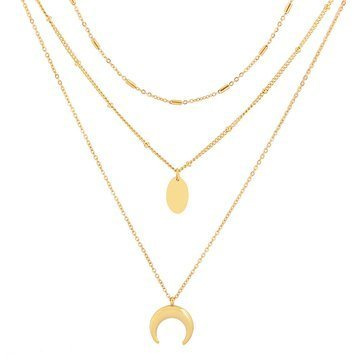 Naszyjnik STAL SZLACHETNA POZŁACANA potrójny