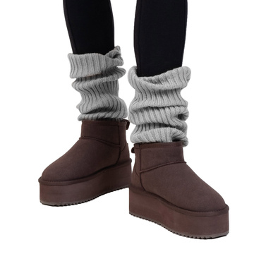 OCIEPLACZE na nogi ZIMA getry CIEPŁE długie DAMSKIE