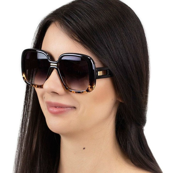 OKULARY damskie PRZECIWSŁONECZNE duże PANTERKOWE