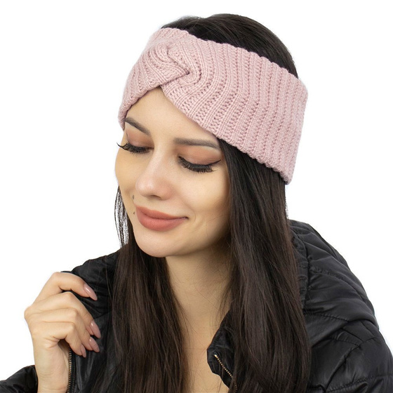 OPASKA DO WŁOSÓW ciepła na głowę GRUBA zimowa SZEROKA na uszy węzeł