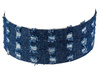 CHOKER jeansowy "potargany" GRANATOWY