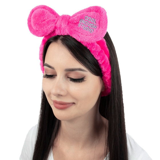 OPASKA do włosów KOSMETYCZNA uszka FUKSJA