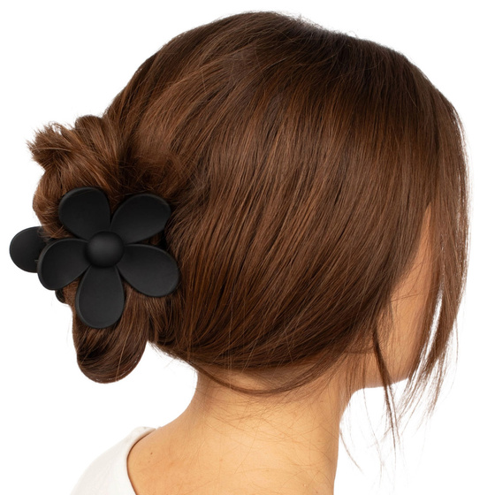 SPINKA DO WŁOSÓW duża klamra matowa klamerka żabka szczęka KWIAT