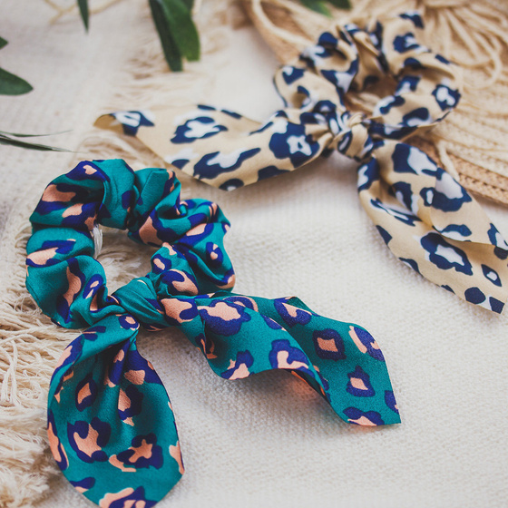GUMKA DO WŁOSÓW panterka SCRUNCHIE frotka apaszka