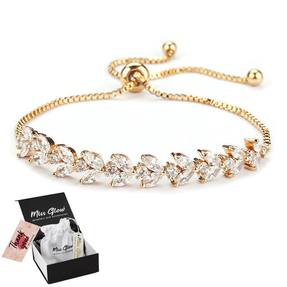 Bransoletka elegancka STAL SZLACHETNA POZŁACANA