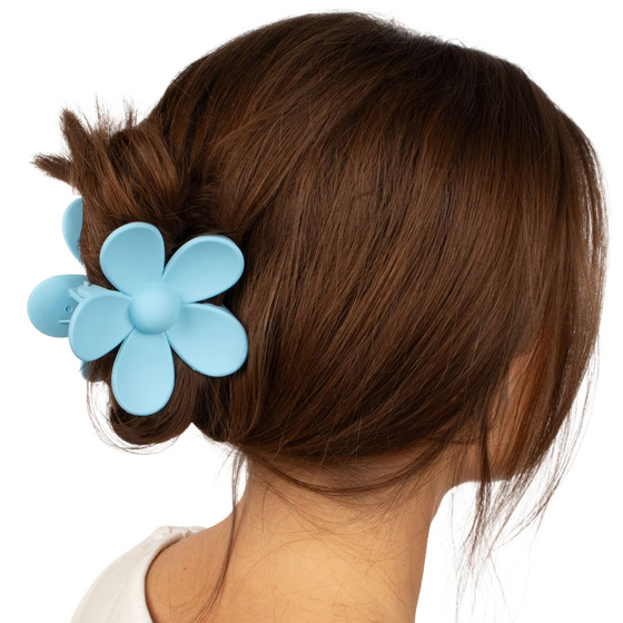 SPINKA DO WŁOSÓW duża klamra matowa klamerka żabka szczęka KWIAT