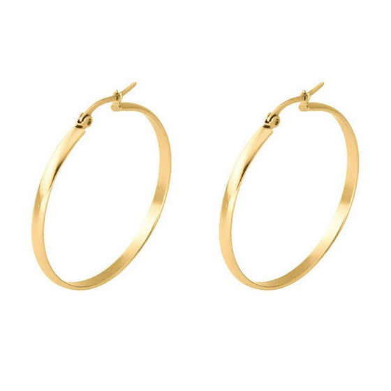 Kolczyki damskie STAL SZLACHETNA POZŁACANA koła