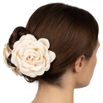 SPINKA ozdoba DO WŁOSÓW duża klamra KWIAT klasyczna elegancka