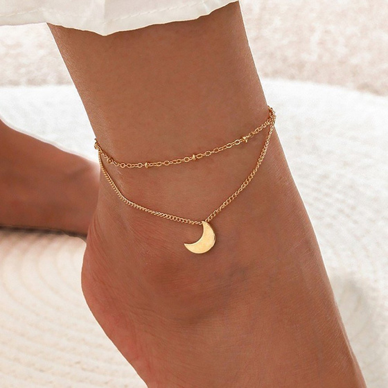 Bransoletka STAL SZLACHETNA POZŁACANA na nogę