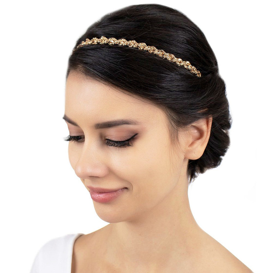 OPASKA DO WŁOSÓW skręt ZŁOTA na gumce