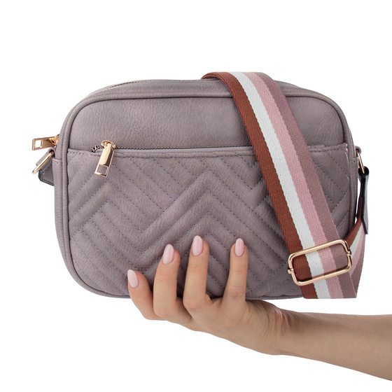 Alessio TOREBKA Damska PIKOWANA CROSSBODY na ramię PASEK QUILTED