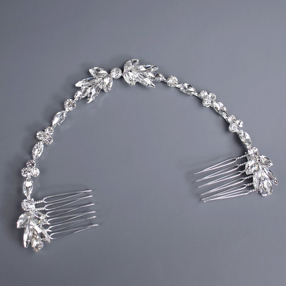 OZDOBA DO WŁOSÓW srebrna ŚLUBNA grzebyk cyrkonie