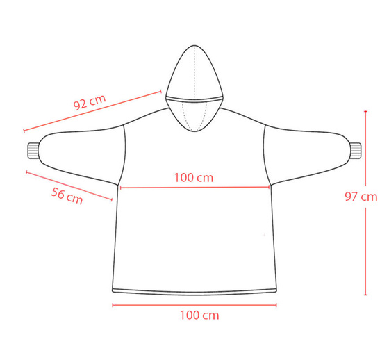 KOCOBLUZA KOC BLUZA CIEPŁA 2w1 GRUBA XXL FUTRZAK POLAR z kapturem OVERSIZE