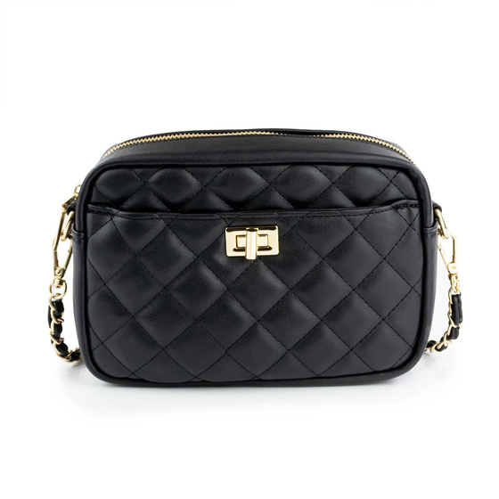 Alessio TOREBKA Damska PIKOWANA CROSSBODY na ramię łańcuszek QUILTED