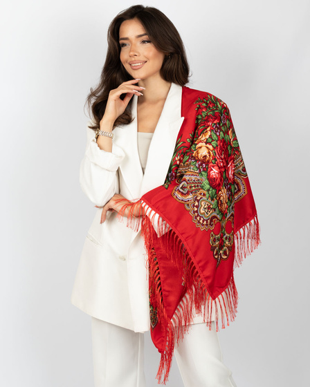 CHUSTA Ludowa Alessio GÓRALSKA Folk KWIATY DUŻA