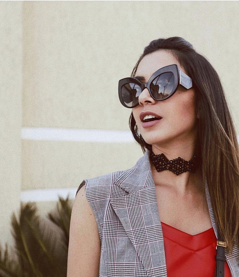 OKULARY przeciwsłoneczne DAMSKIE kocie oko CZARNE