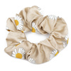 GUMKA frotka do włosów SCRUNCHIES kwiaty BEŻOWA