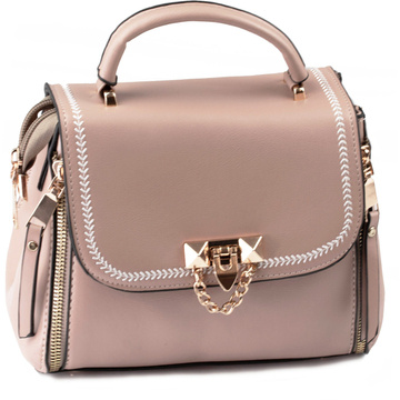 Alessio TOREBKA mała MIEJSKA kuferek DAMSKA LISTONOSZKA BRĄZ-MORELA