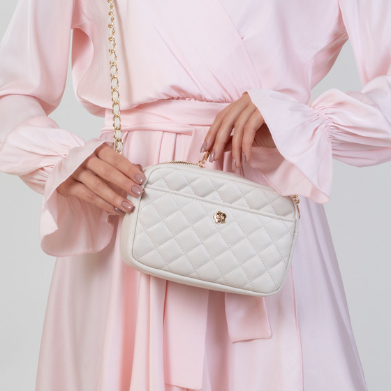 Alessio TOREBKA Damska CROSSBODY PIKOWANA na ramię łańcuszek QUILTED