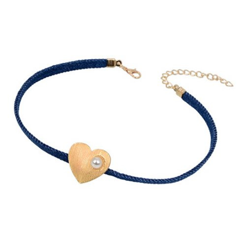 Choker NASZYJNIK drobny serce