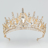 DIADEM Korona Tiara MISS GLOW ŚLUBNY ZŁOTY cyrkonie KRYSZTAŁY