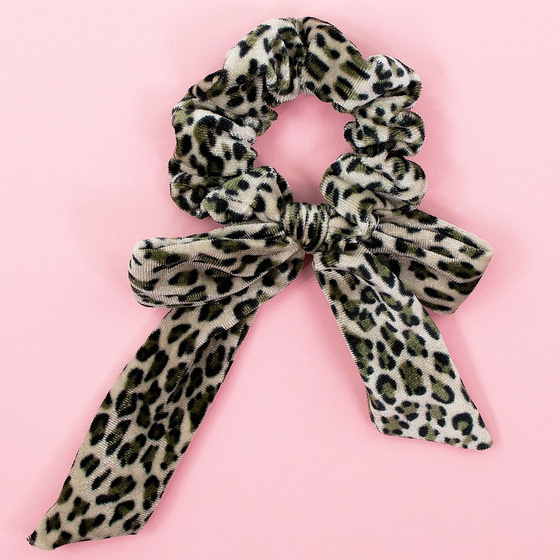 GUMKA DO WŁOSÓW apaszka SCRUNCHIE panterka FROTKA