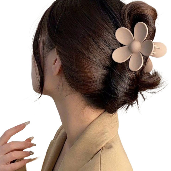 SPINKA DO WŁOSÓW duża klamra matowa klamerka żabka szczęka KWIAT