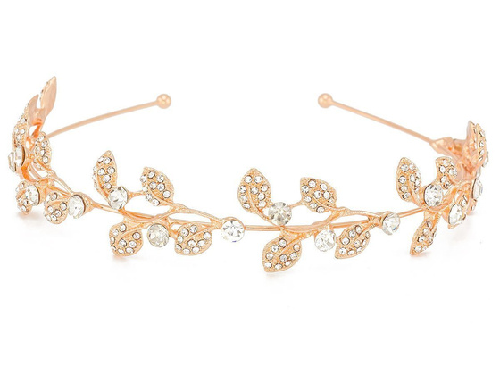 OZDOBA DO WŁOSÓW ŚLUBNA opaska ZŁOTA listki