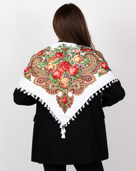 CHUSTA Ludowa Alessio GÓRALSKA Folk KWIATY DUŻA