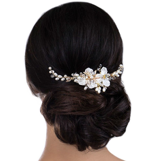 OZDOBA DO WŁOSÓW grzebyk ŚLUBNA perełki BIAŁA ślub