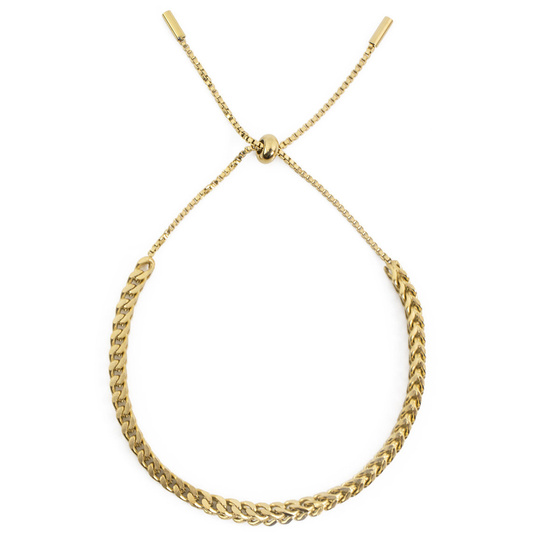 Bransoletka zaciskana STAL SZLACHETNA POZŁACANA