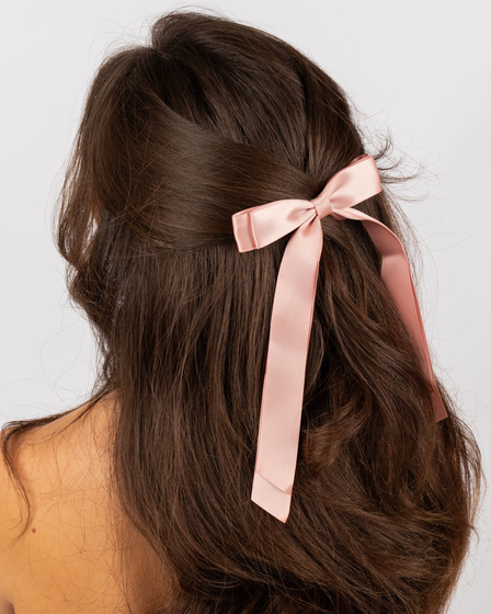 SPINKA DO WŁOSÓW kokarda wstążka długa cienka elegancka delikatna