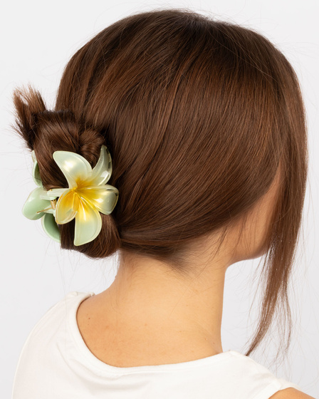 KLAMRA KWIAT szczęka duża SPINKA do włosów kwiatek Kwiat Plumerii HAWAJSKA