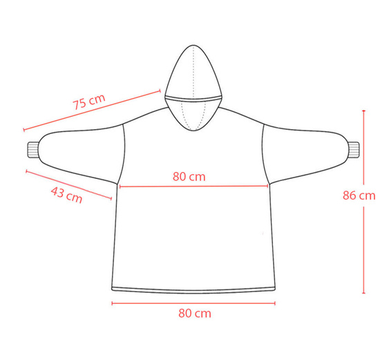 KOCOBLUZA KOC BLUZA CIEPŁA 2w1 GRUBA XXL FUTRZAK POLAR z kapturem OVERSIZE