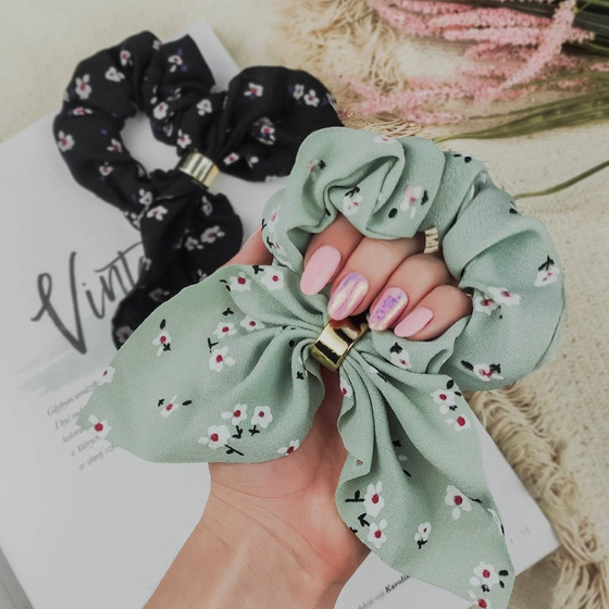 GUMKA do włosów FROTKA apaszka SCRUNCHIES miętowa